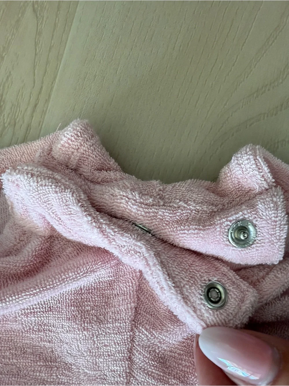 Old Navy Light Pink Terry Romper with Bow